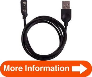 Pebble Smartwatch Charging Cable Black Solutions